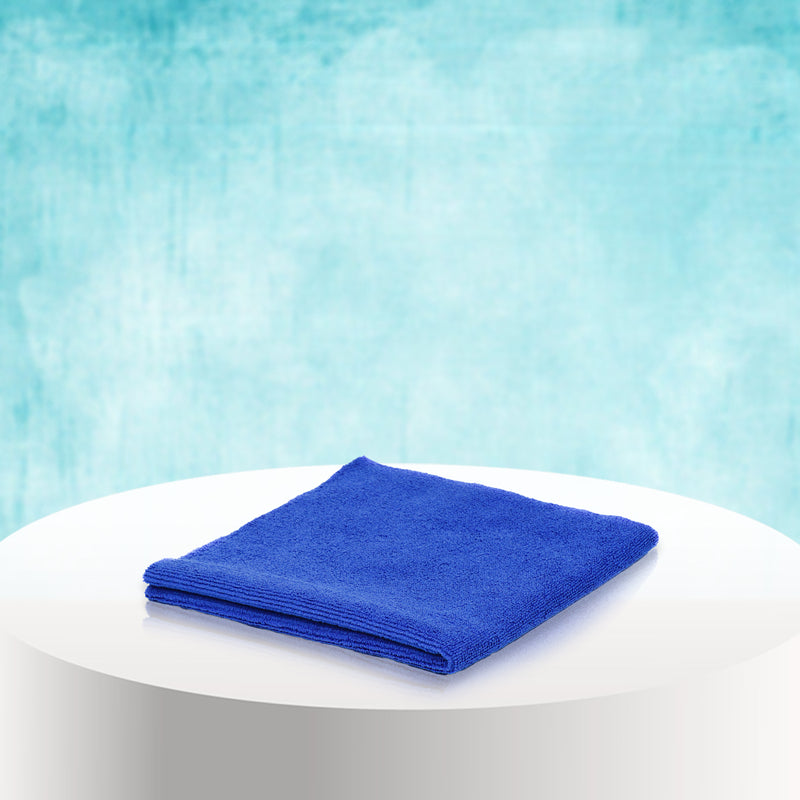 Poshlyf Microfiber Cloth Edgeless Ultrasonic Cut 40cm x 40cm Blue 380 GSM (1 unit)
