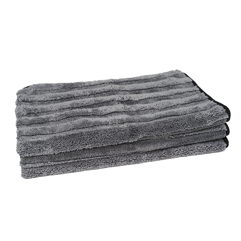 Chipmunk Extreme Drying Towel 600 GSM Grey with Border 80cm x 50cm(3 Units)
